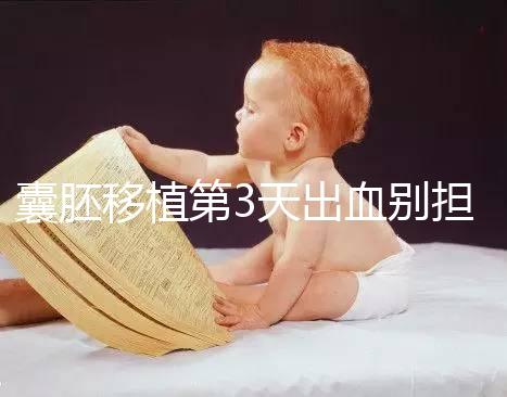 囊胚移植第3天出血別擔(dān)心!多可能是宮頸粘膜受刺激造成