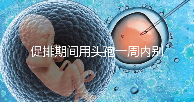 促排期間用頭孢一周內別喝酒，基礎卵泡少能不能吃了解下