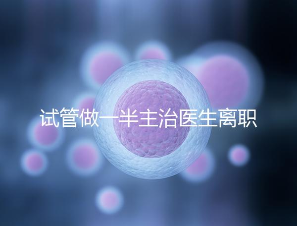 試管做一半主治醫(yī)生離職怎么辦速覽，換一個(gè)或是不錯(cuò)選擇